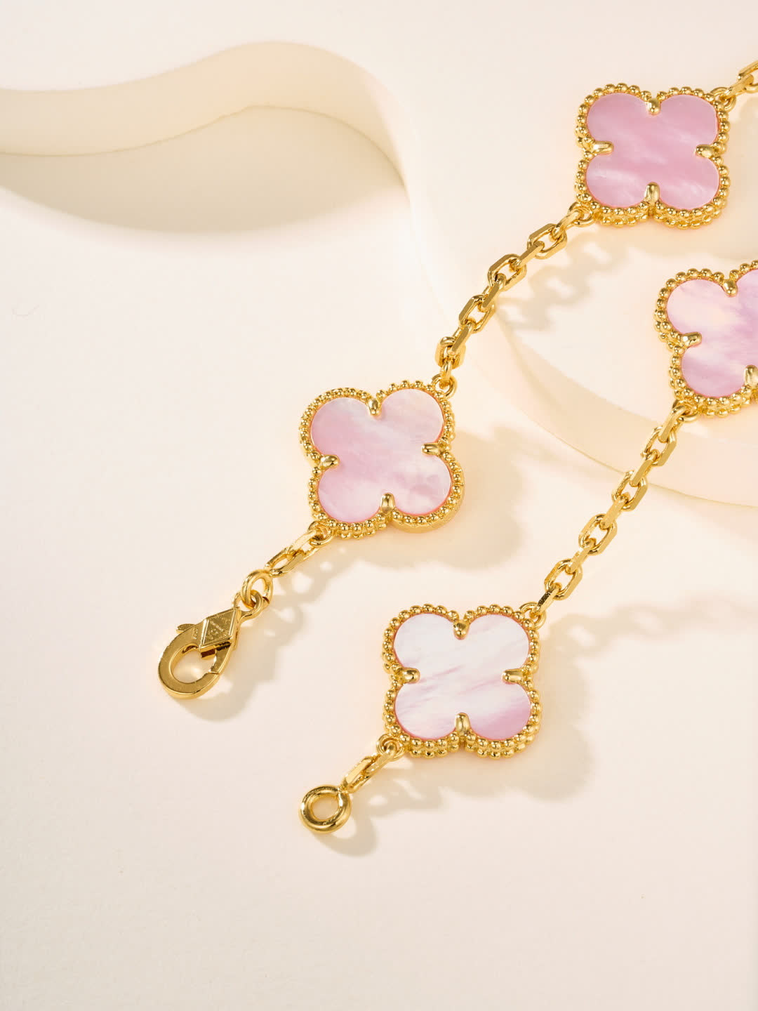 Van Cleef & Arpels Alhambra Pink Gold Earrings